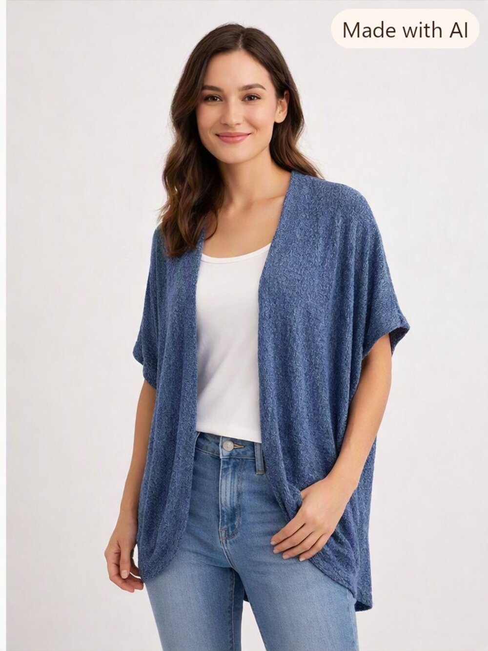 Mossimo Supply Co Blue Open‑Front Batwing Cardigan